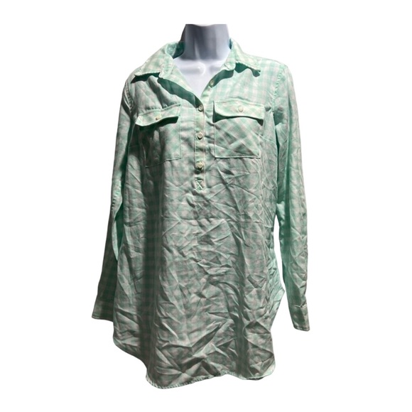 Woman’s Green Gingham Maternity Tunic - Isabel Maternity by Ingrid & Isabel - Picture 2 of 4